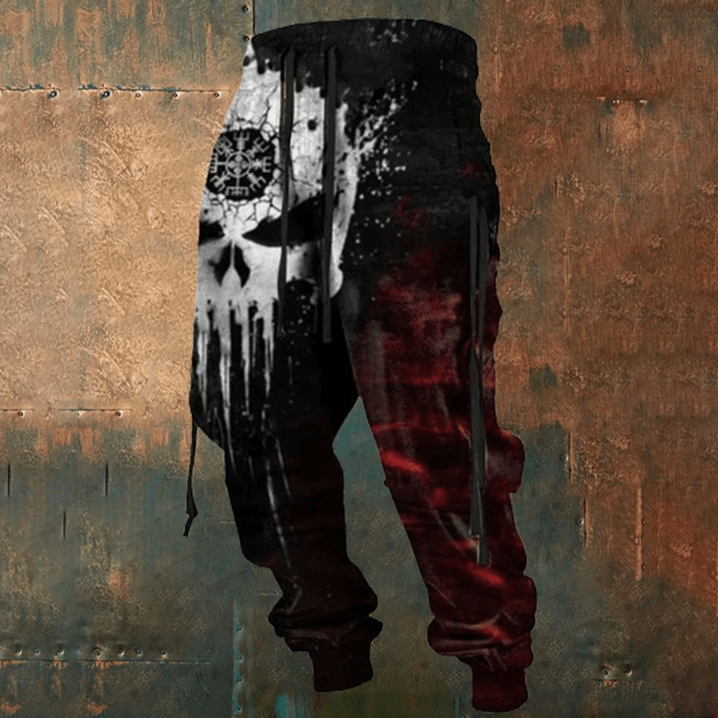 WorldNorse Dark Skull Vegvisir Drawstring Sweatpants - US/UK/AU52，EU62 (6XL) - image 1