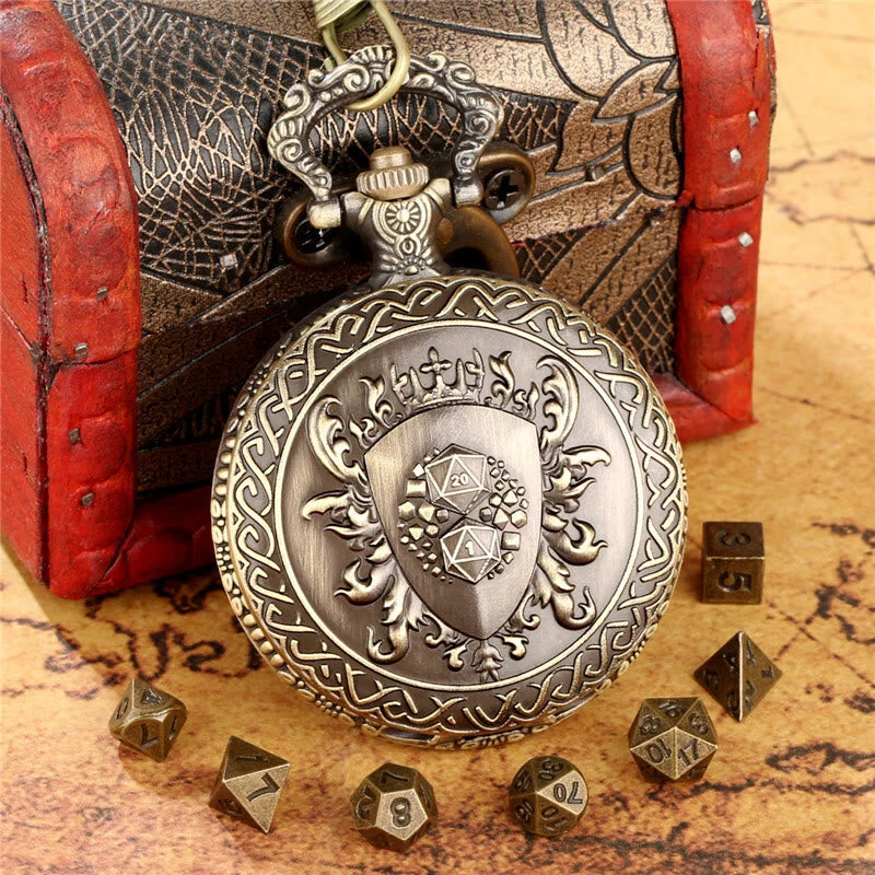 WorldNorse Vintage Shield Case Dice Set Waist Chain - image 2