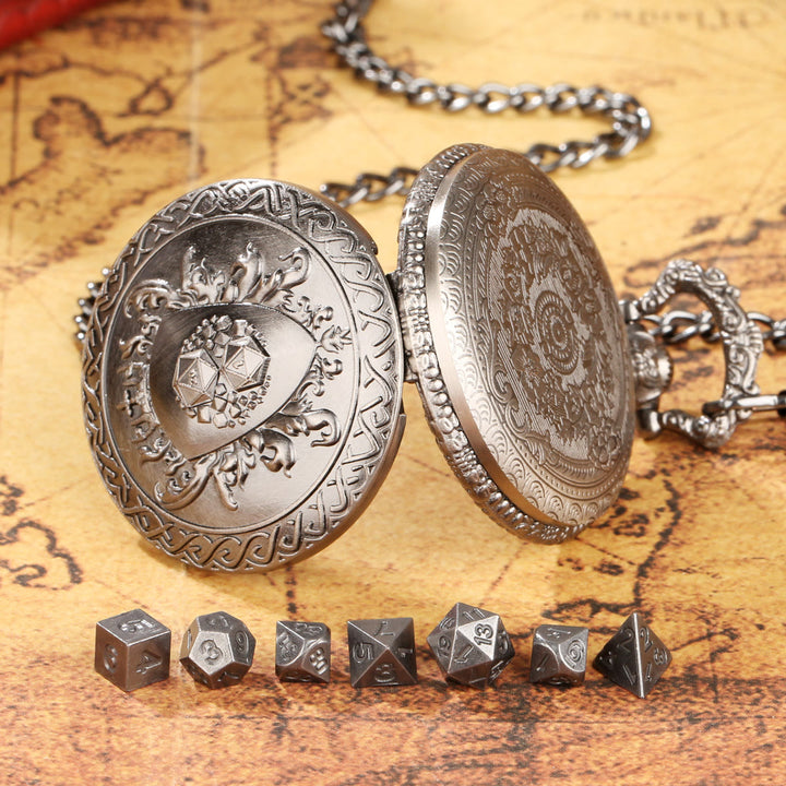 WorldNorse Vintage Shield Case Dice Set Waist Chain - image 9