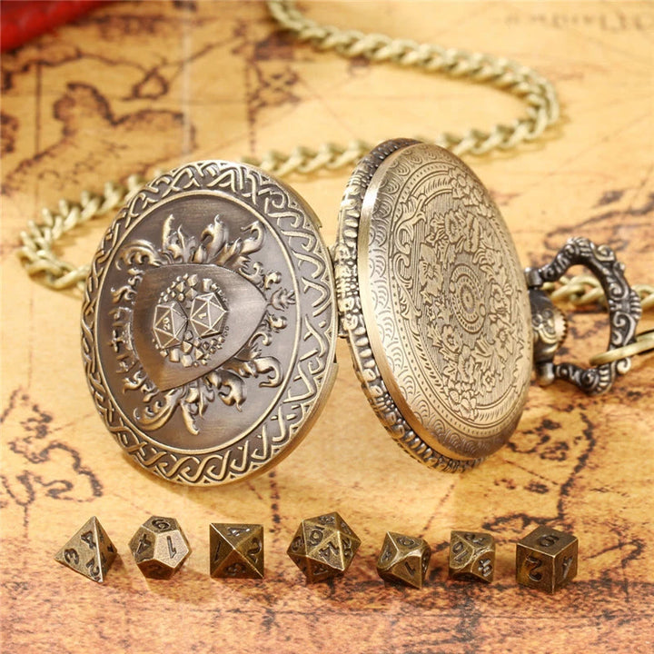 WorldNorse Vintage Shield Case Dice Set Waist Chain - image 3