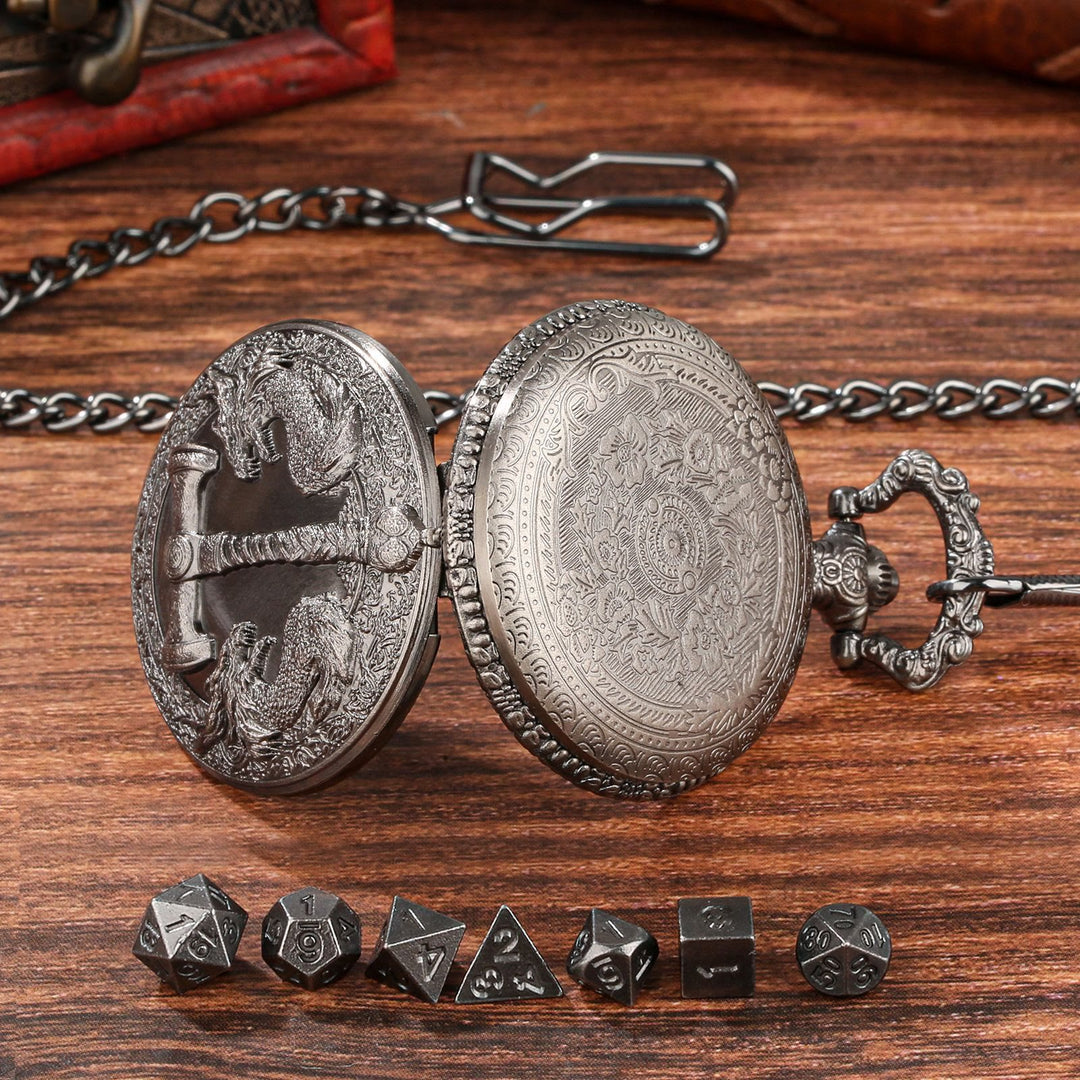 WorldNorse Hammer Double Dragons Dice Set Waist Chain - image 9
