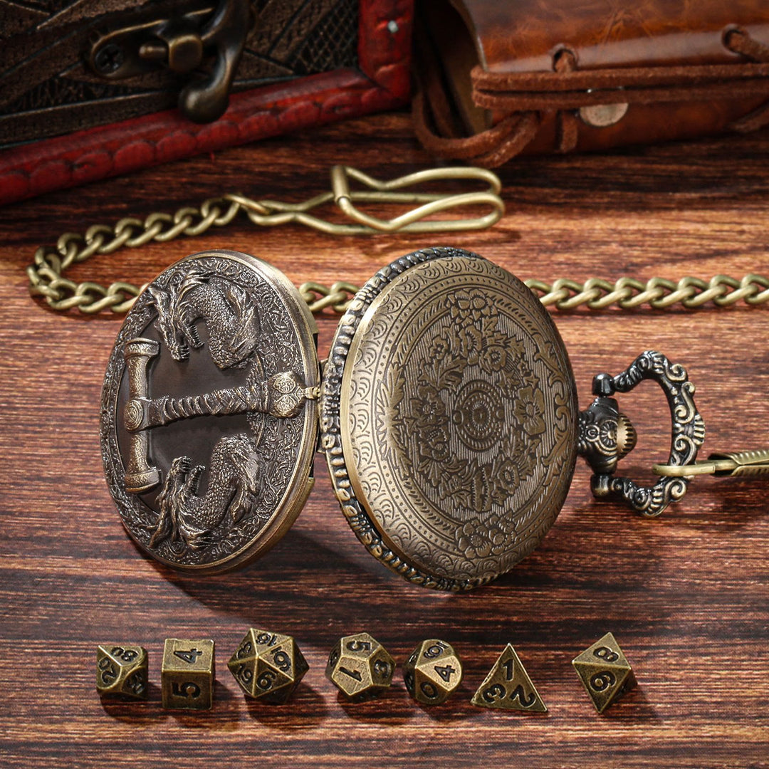 WorldNorse Hammer Double Dragons Dice Set Waist Chain - image 4