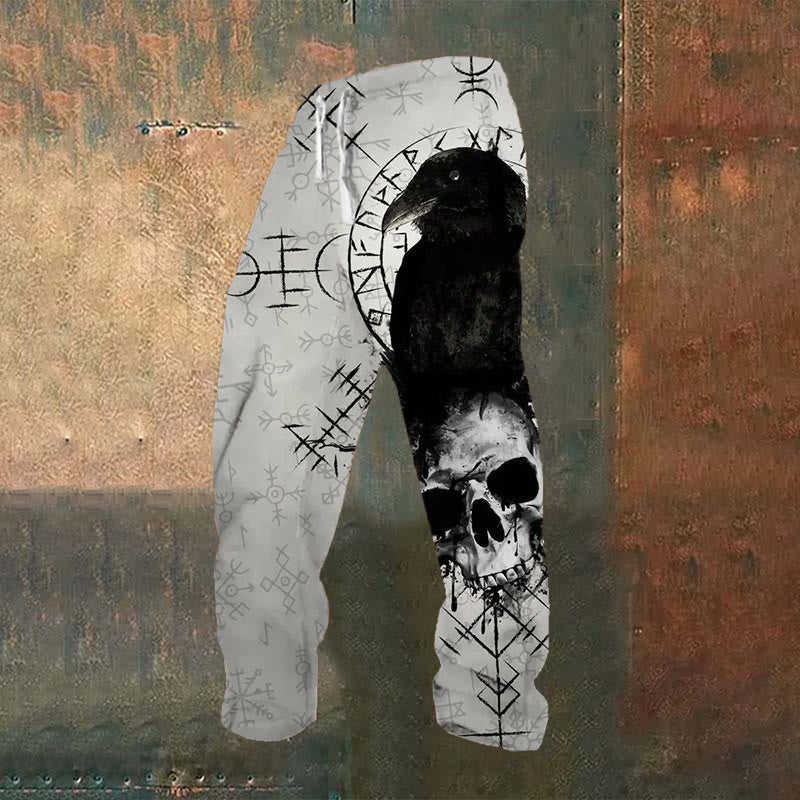 WorldNorse Gothic Raven Skull Sweatpants - US/UK/AU52，EU62 (6XL) - image 1