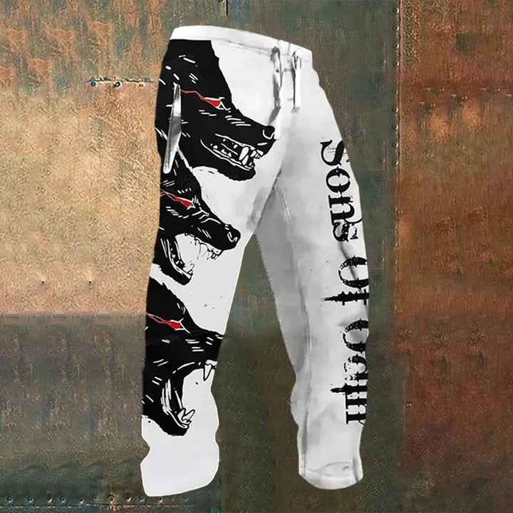 WorldNorse Roaring Wolves Sons Of Odin Sweatpants - US/UK/AU52，EU62 (6XL) - image 0