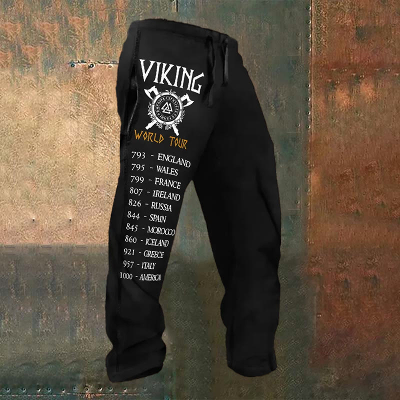 WorldNorse Viking Axe World Tour Valknut Sweatpants - US/UK/AU52，EU62 (6XL) - image 0
