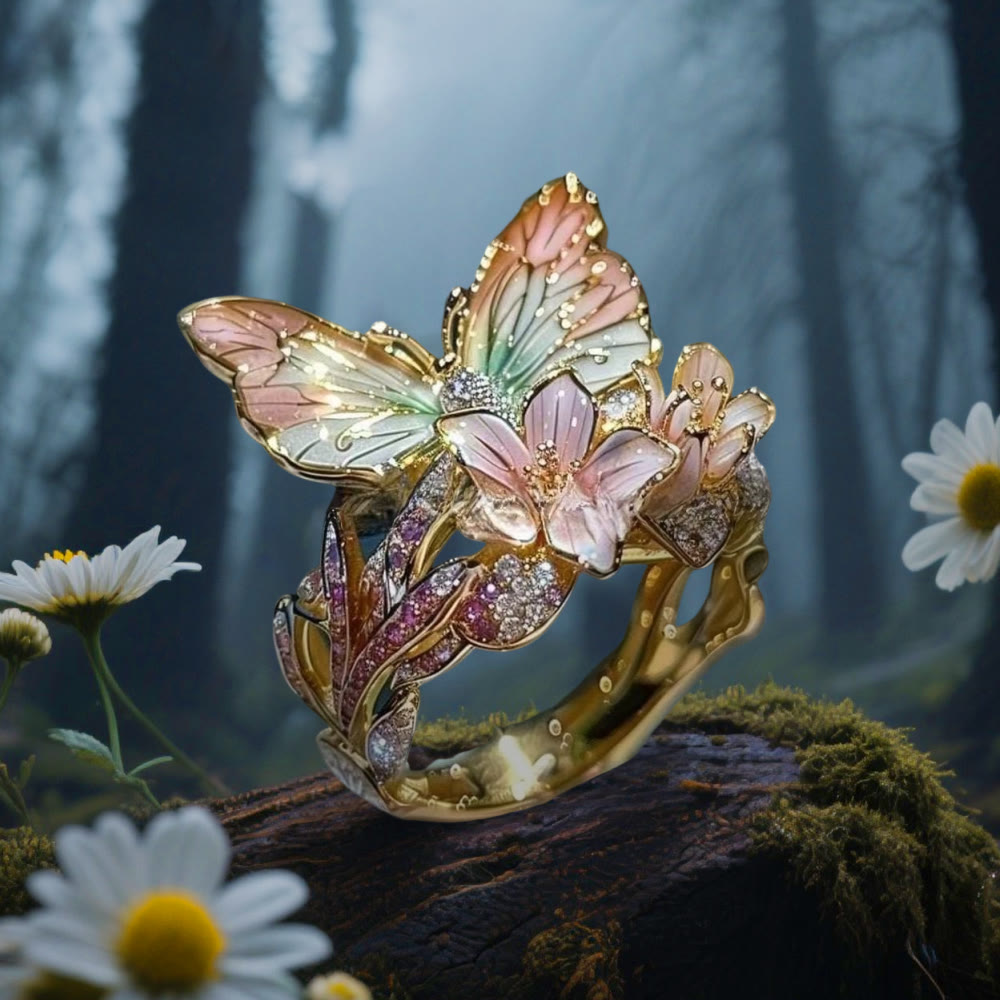 FREE Today: Whispering Blossoms Butterfly Ring - Butterfly#C - Gold - image 11
