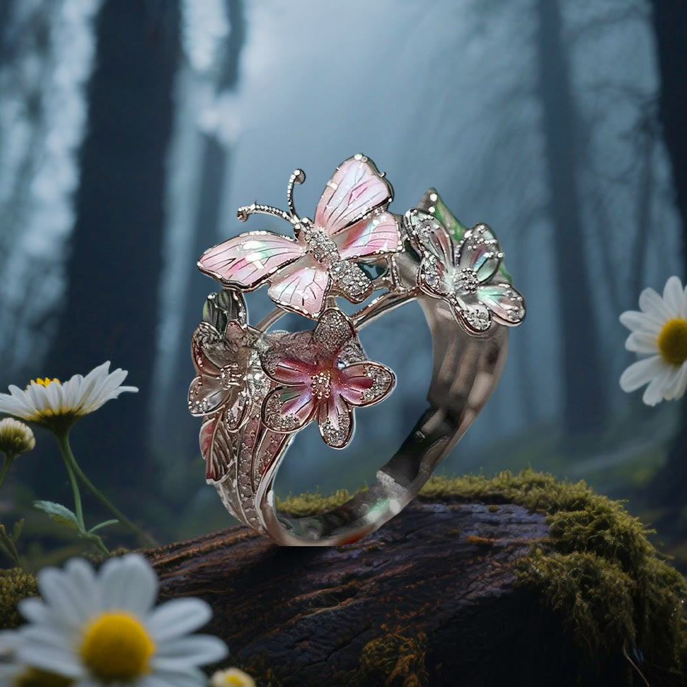 FREE Today: Whispering Blossoms Butterfly Ring - Butterfly#D - Silver - image 15
