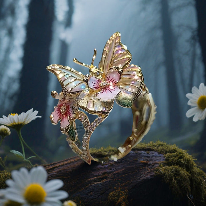 FREE Today: Whispering Blossoms Butterfly Ring - Butterfly#B - Gold - image 8