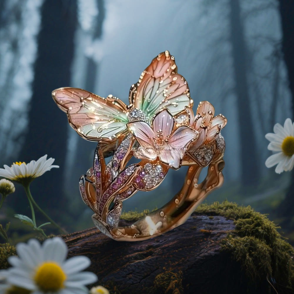 FREE Today: Whispering Blossoms Butterfly Ring - Butterfly#C - Rose Gold - image 13