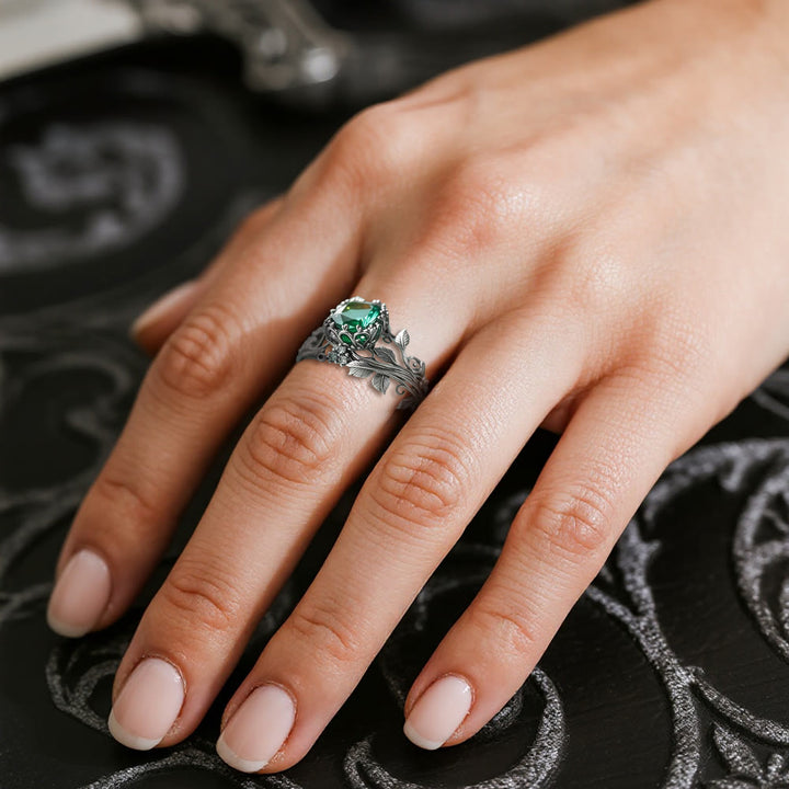 WorldNorse Emerald Yggdrasil Ring - image 11