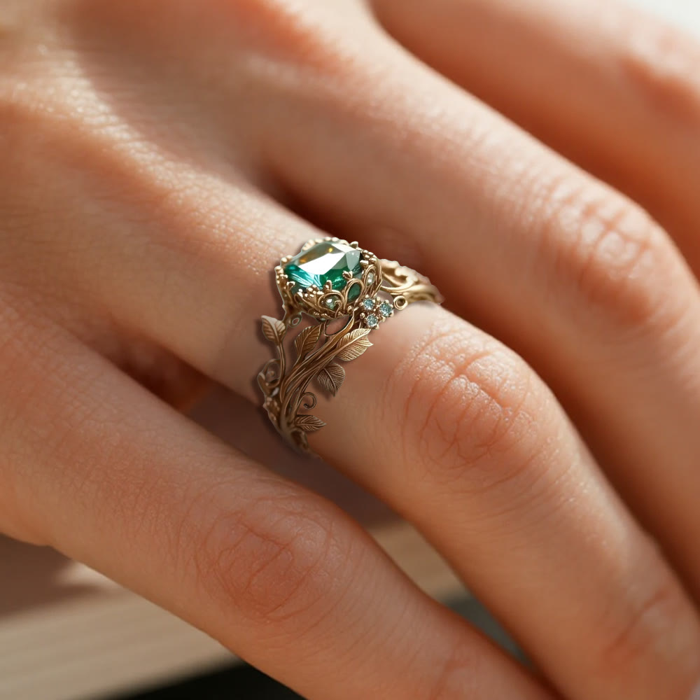 WorldNorse Emerald Yggdrasil Ring - image 6