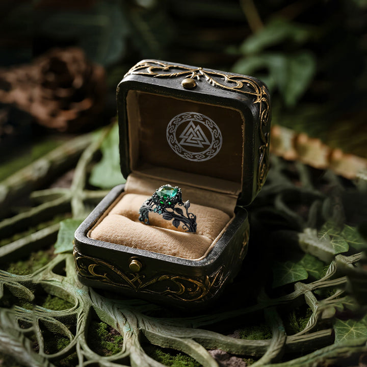 WorldNorse Emerald Yggdrasil Ring - image 4