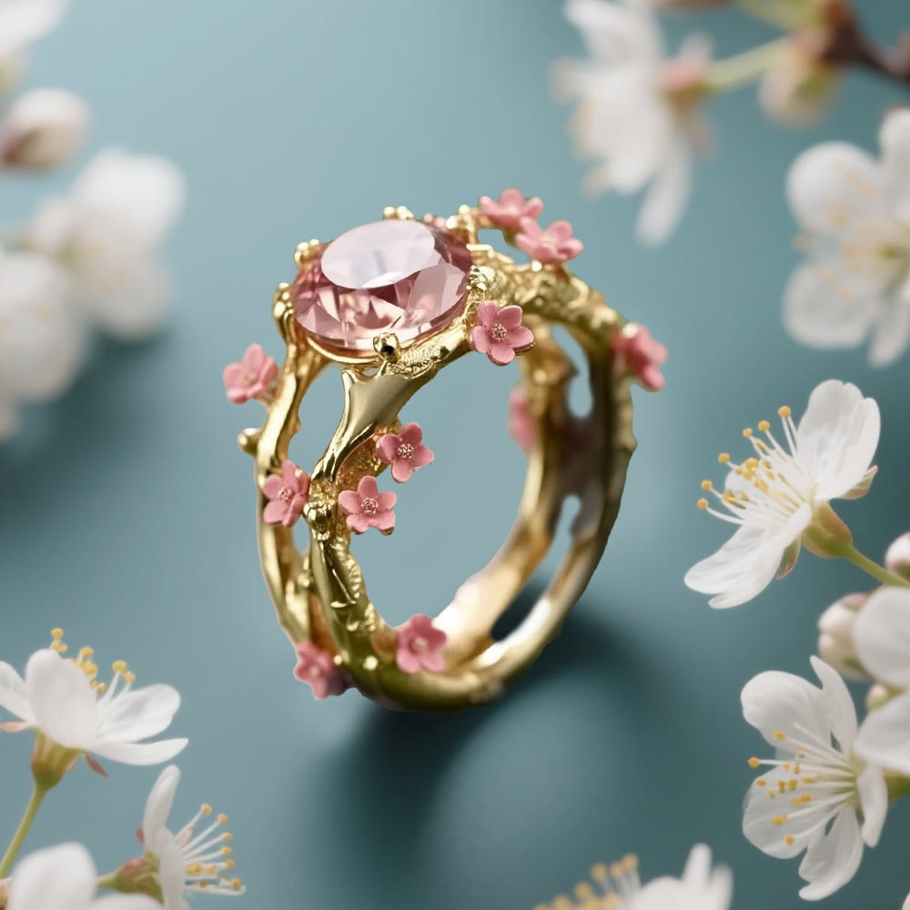 FREE Today: Eternal Spring Blossom Ring - Gold - US 10 - image 1