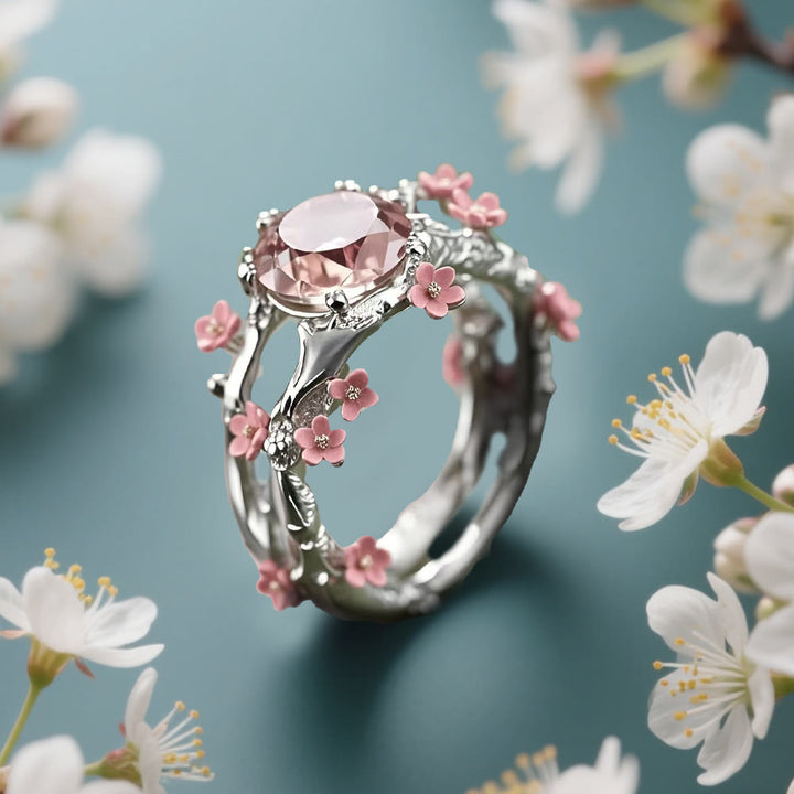 WorldNorse Eternal Spring Blossom Ring - Silver - US 10 - image 5