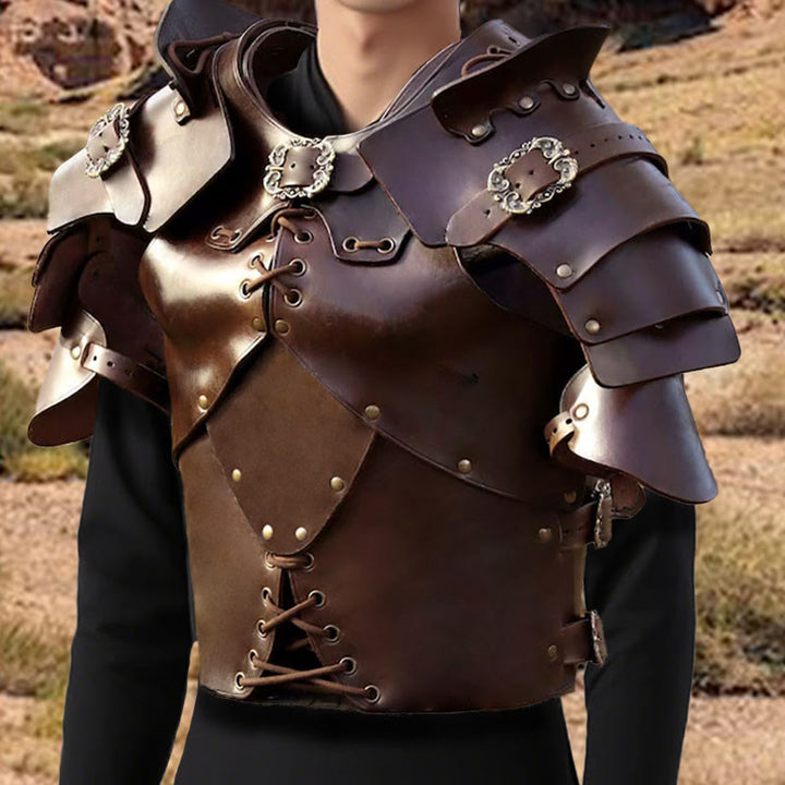 WorldNorse Medieval Rivets Lace Up Adjustable Buckles Chest Armor - image 2