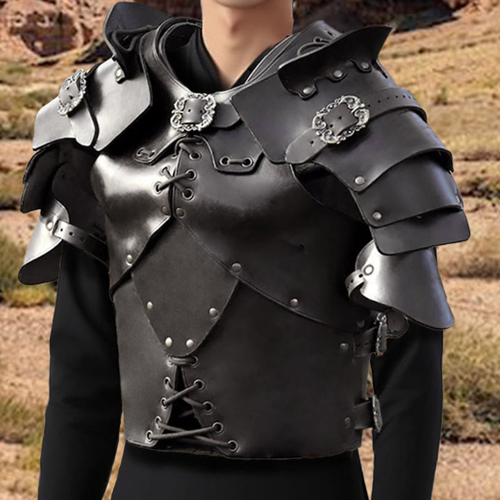 WorldNorse Medieval Rivets Lace Up Adjustable Buckles Chest Armor - image 4