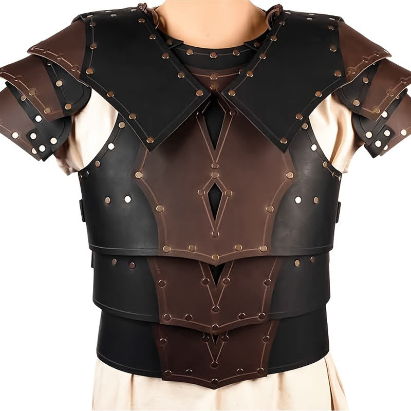 WorldNorse Vintage Warrior Dual Tone Rivets Layered Chest Armor  - image 2