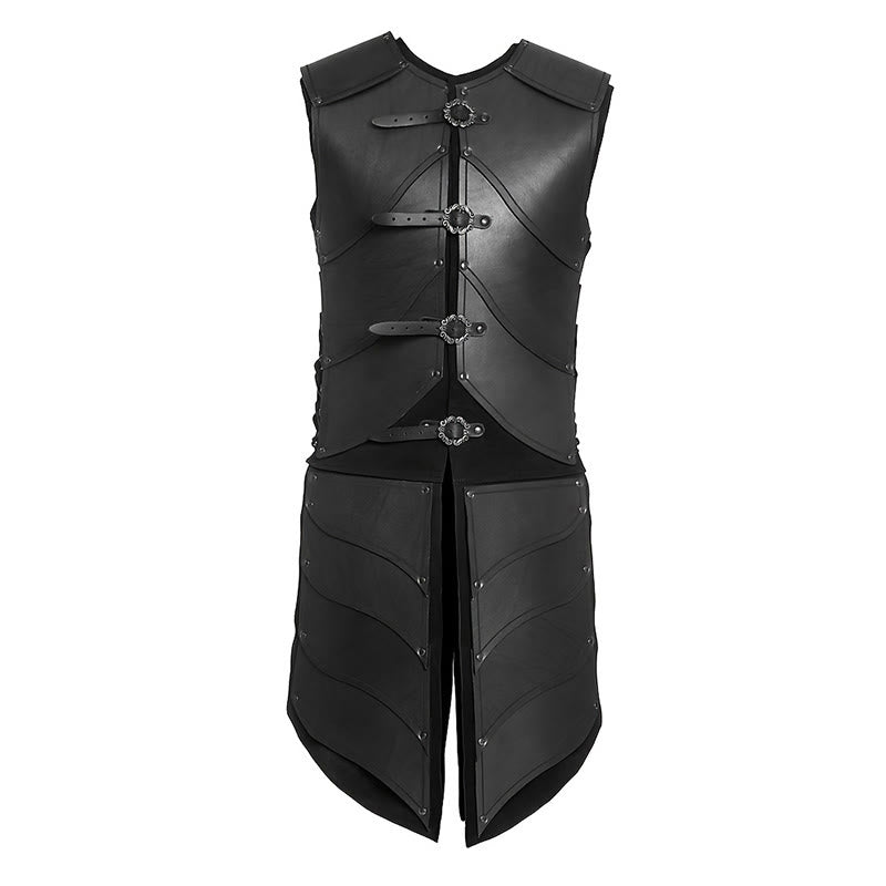 WorldNorse Gothic Elf Warrior Side Lace Up Chest Armor  - Black - image 2