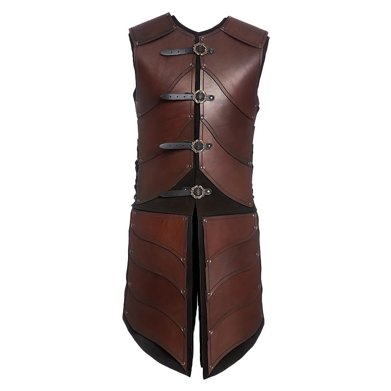 WorldNorse Gothic Elf Warrior Side Lace Up Chest Armor  - Brown - image 4
