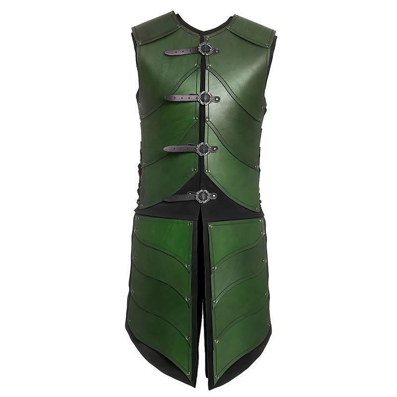 WorldNorse Gothic Elf Warrior Side Lace Up Chest Armor  - Green - image 3