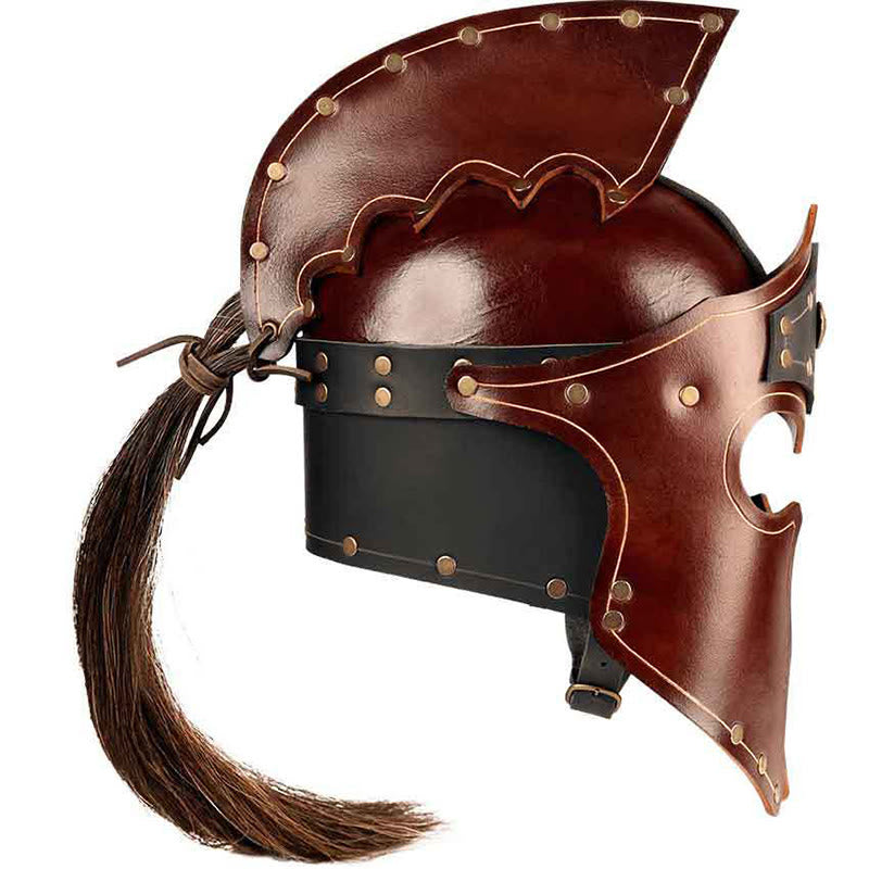 WorldNorse Vintage Warrior Hair Tassel Heraldic Helmet - image 2
