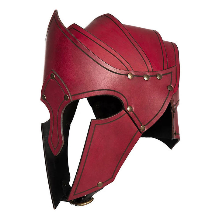 WorldNorse Medieval Renaissance Nordic Rider Helmet - Red - image 2