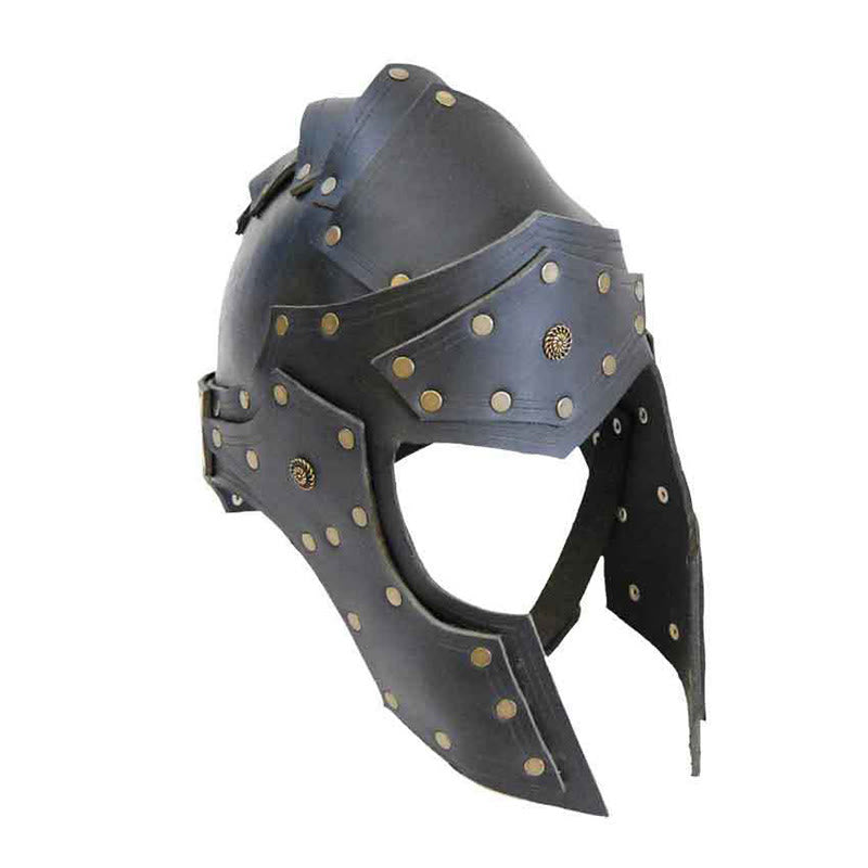 WorldNorse Viking Retro Insignia Rivets Helmet - Black - image 1