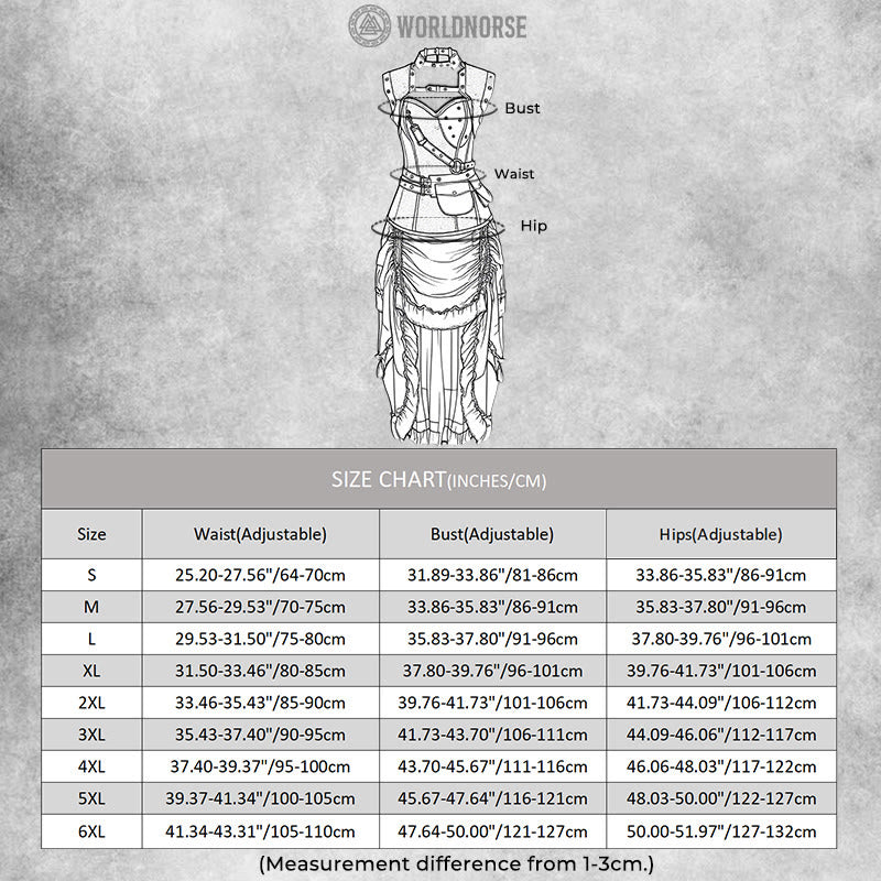 WorldNorse Medieval Pirate Irregular Corset Dress - image 5