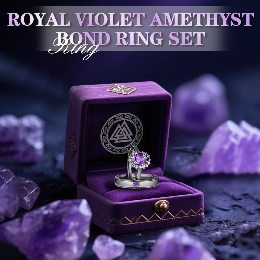 FREE Today: Royal Violet Amethyst Bond Ring Set - image 2