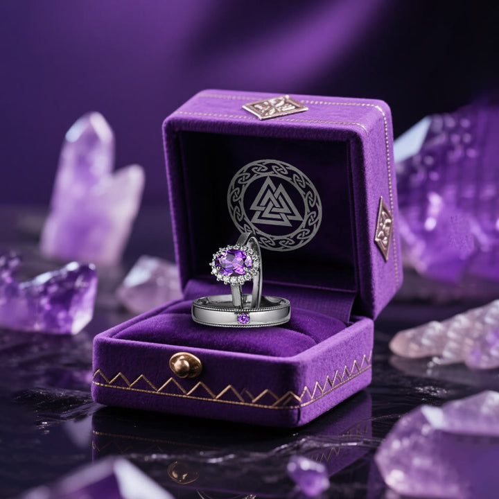 FREE Today: Royal Violet Amethyst Bond Ring Set - image 4