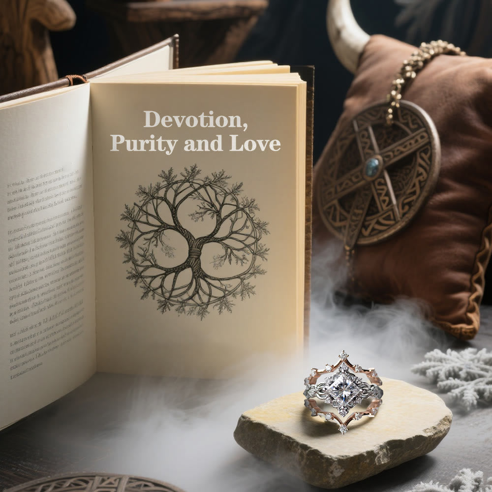 FREE Today: Moissanite Frost Blossom Ring Set - image 3
