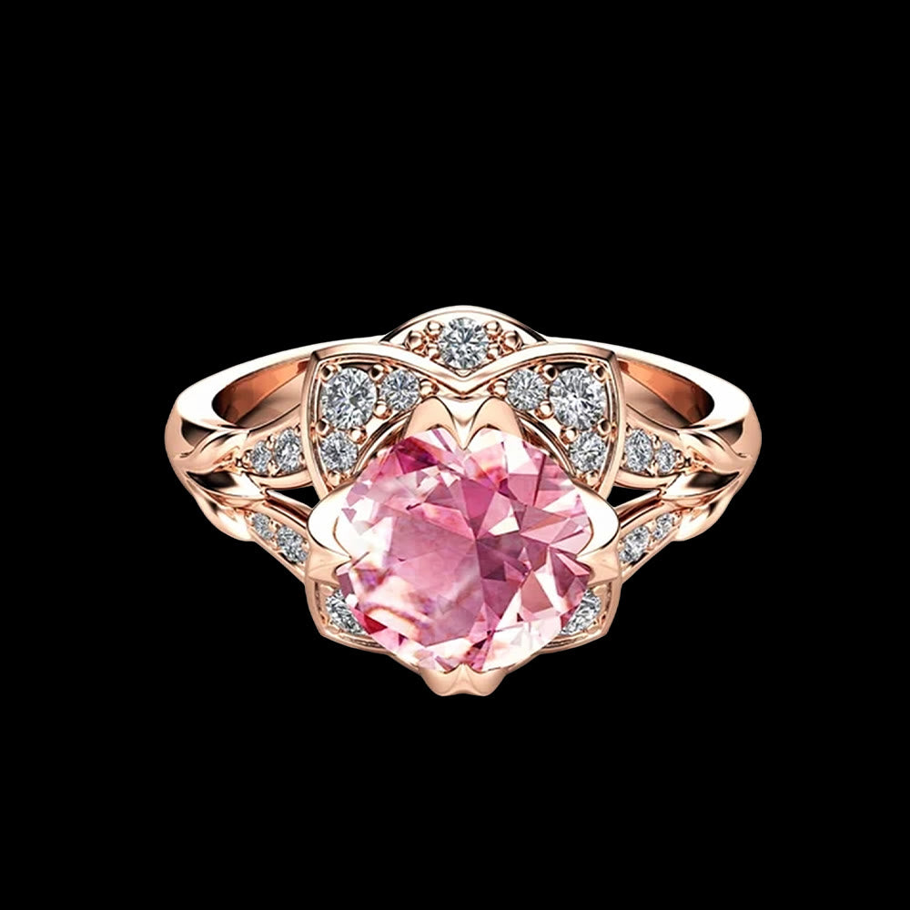 FREE Today: Butterfly Flower Dawn Ring - Flower#Pink Zircon - US 10 - image 5