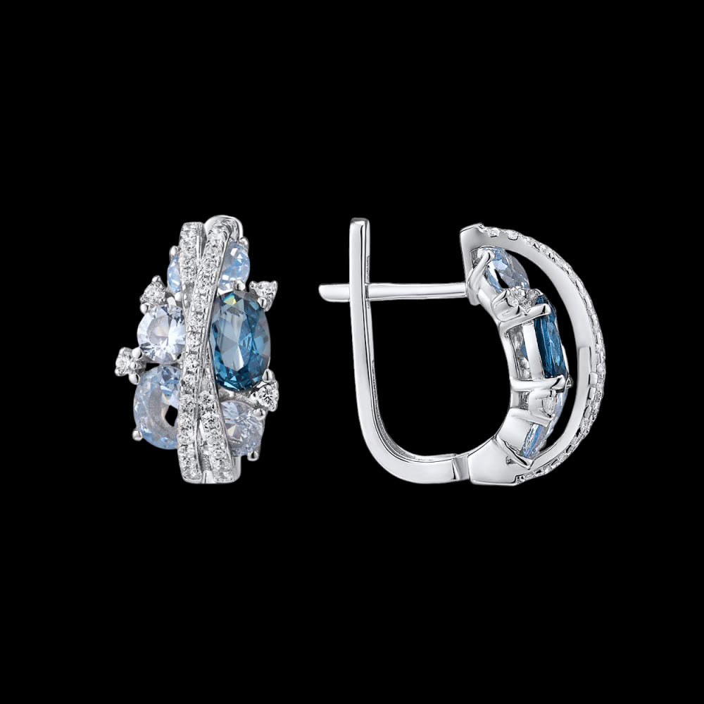 FREE Today: Twist Dangle Ocean Soul Ring/ Necklace/ Earrings - Aquamarine - Earrings - image 5