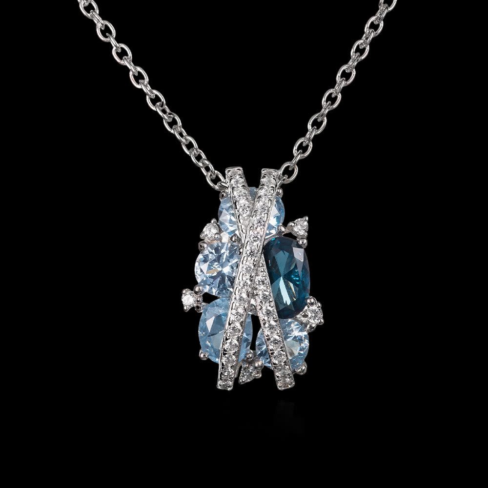 FREE Today: Twist Dangle Ocean Soul Ring/ Necklace/ Earrings - Aquamarine - Necklace - image 4