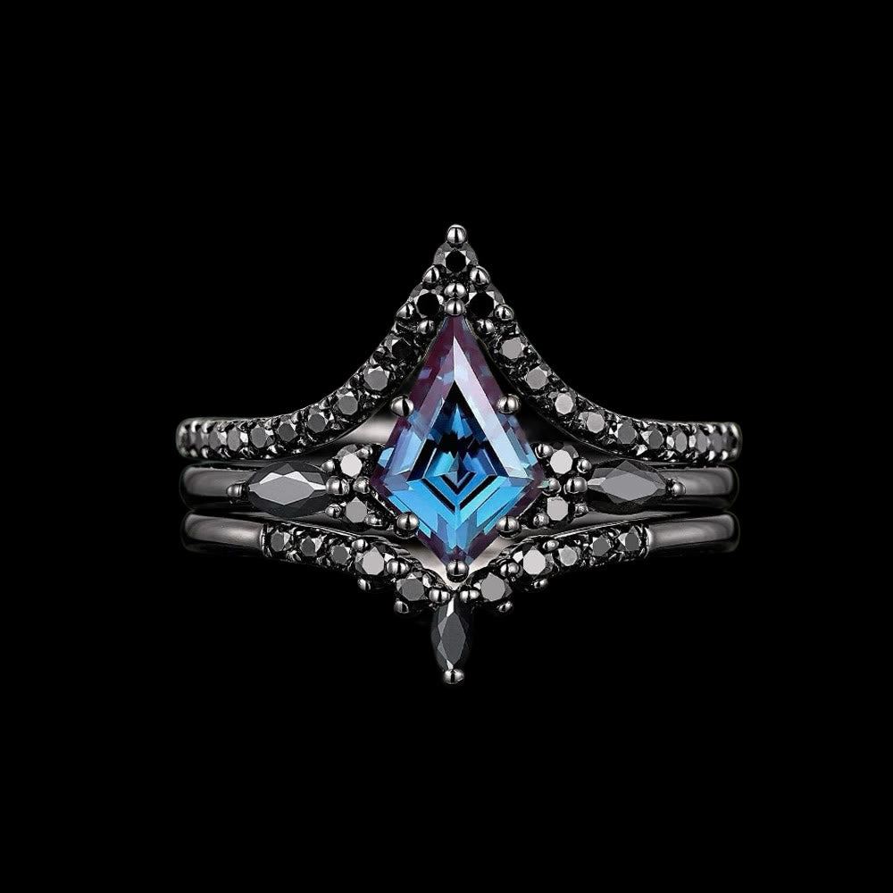 WorldNorse Black Twilight Crown Ring - US 10 - image 0