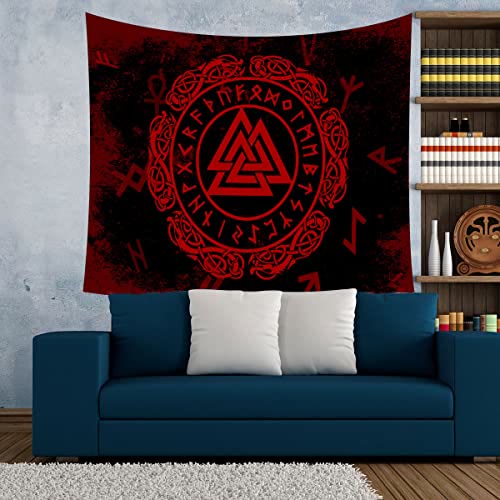 WorldNorse Dark Enchanted Valknut Tapestry - image 1