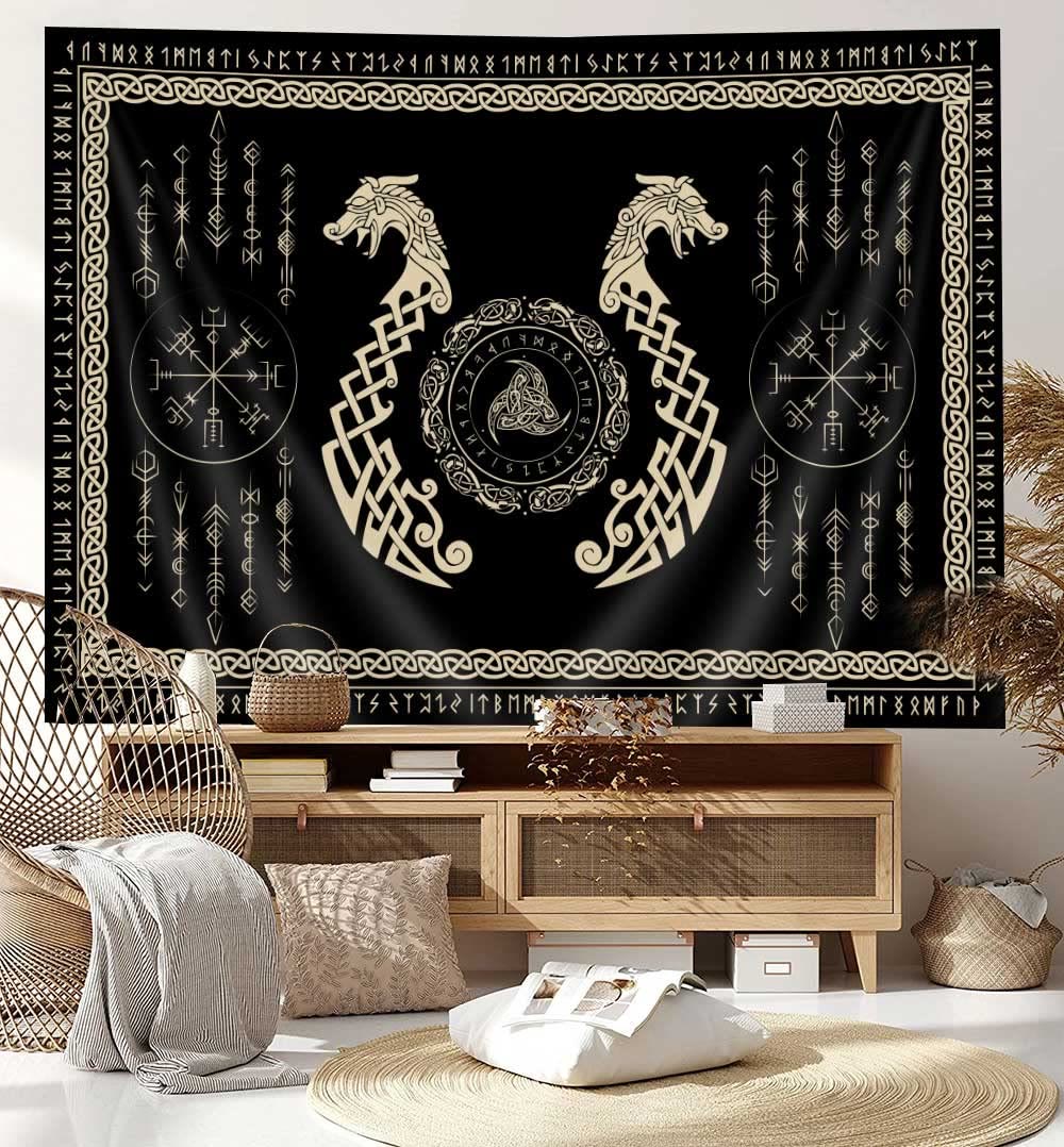 WorldNorse Norse Dragon Celtic Knot Triquetra Tapestry - image 5