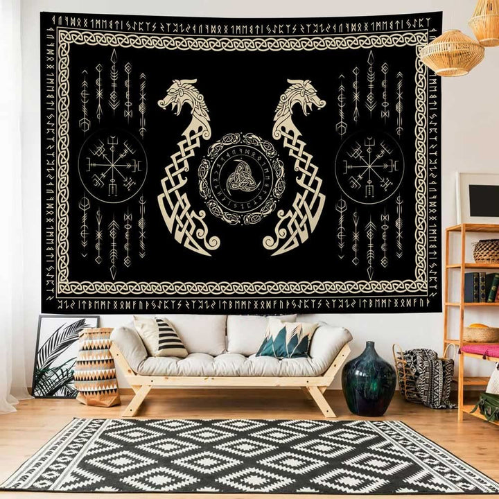 WorldNorse Norse Dragon Celtic Knot Triquetra Tapestry - image 6