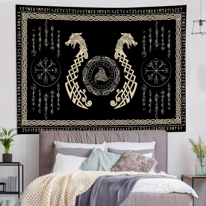 WorldNorse Norse Dragon Celtic Knot Triquetra Tapestry - image 3