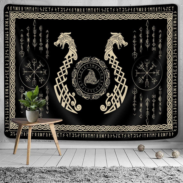 WorldNorse Norse Dragon Celtic Knot Triquetra Tapestry - image 2