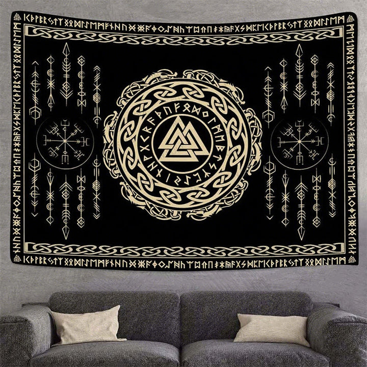 WorldNorse Valknut Celtic Knot Rune Tapestry - image 2