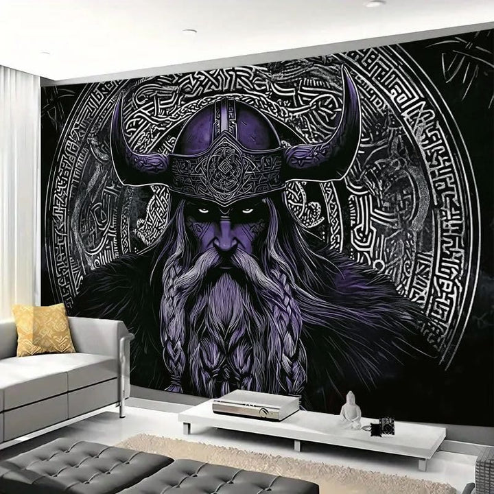 WorldNorse Legendary Odin Warrior Tribal Pattern Tapestry - image 4