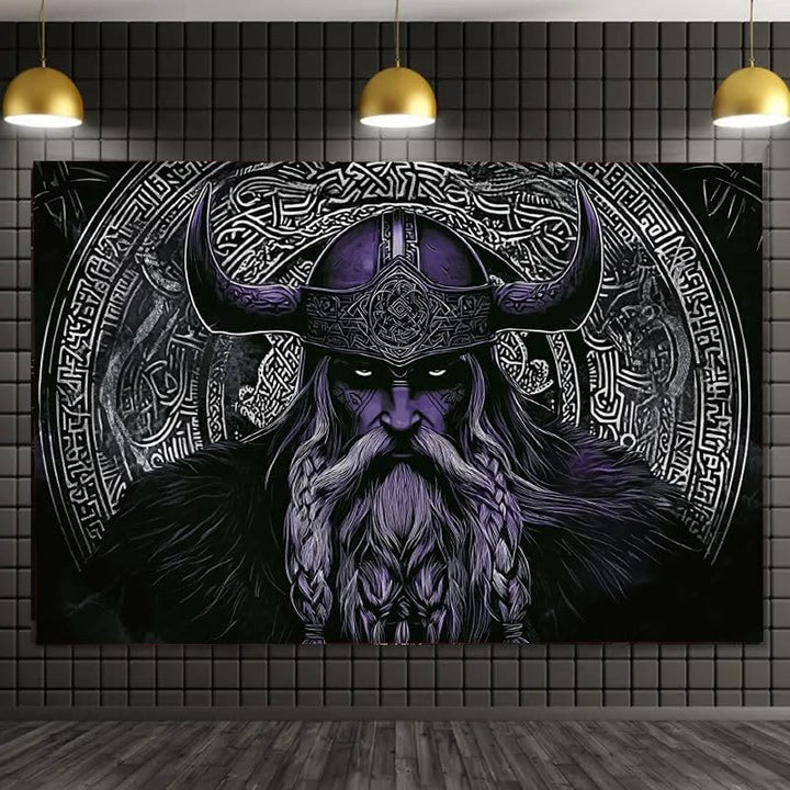 WorldNorse Legendary Odin Warrior Tribal Pattern Tapestry - image 3