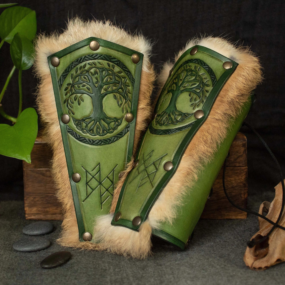 WorldNorse Yggdrasil Valhalla Shield Knot Pattern Arm Bracers - image 1