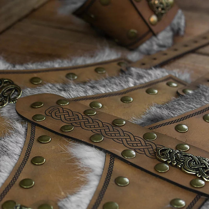 WorldNorse Celtic Knot Rivets Metal Accessories Arm Bracers - image 2