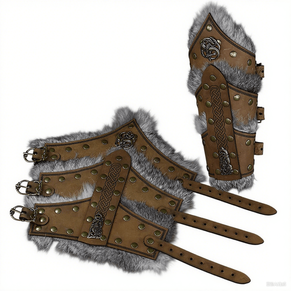 WorldNorse Celtic Knot Rivets Metal Accessories Arm Bracers - image 1