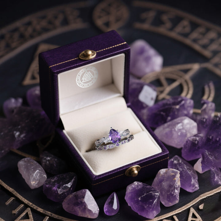 FREE Today: Water Drop Amethyst Ring Set - image 4