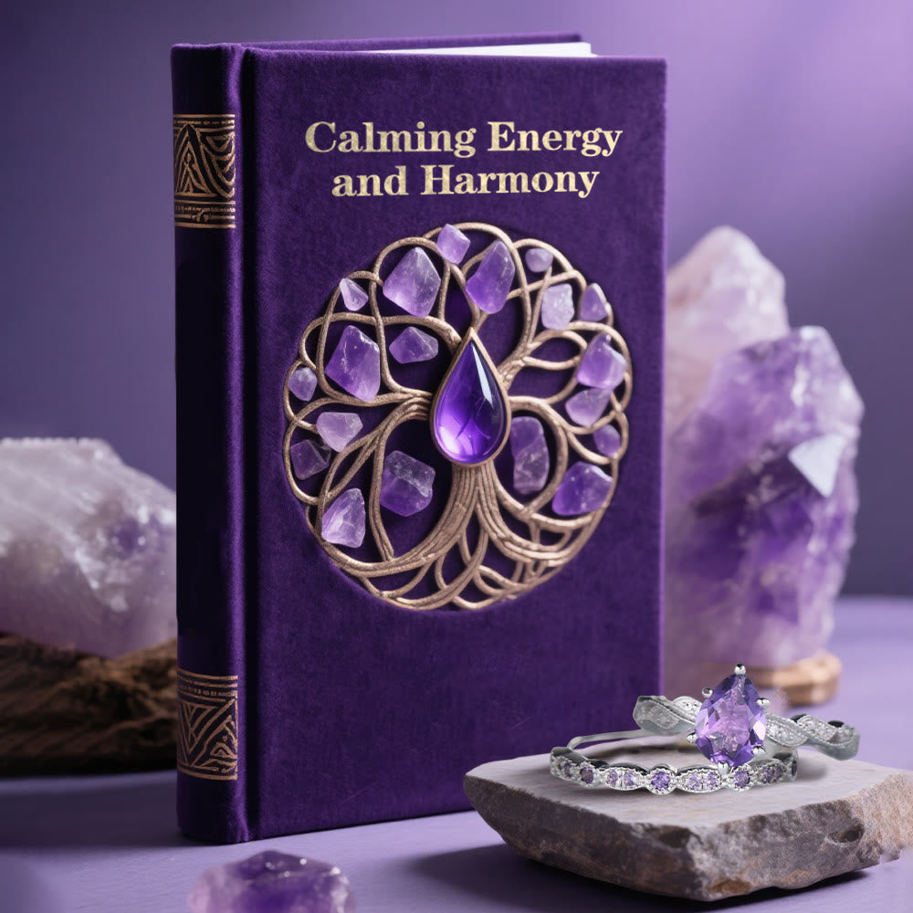FREE Today: Water Drop Amethyst Ring Set - image 3