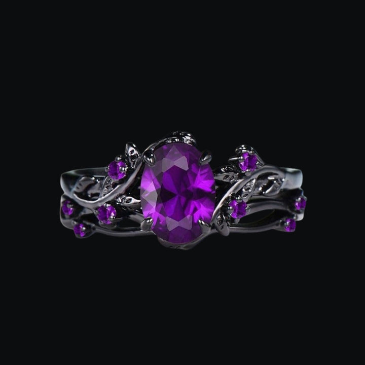 WorldNorse Midnight Amethyst Norse Vine Ring - US 10 - image 0