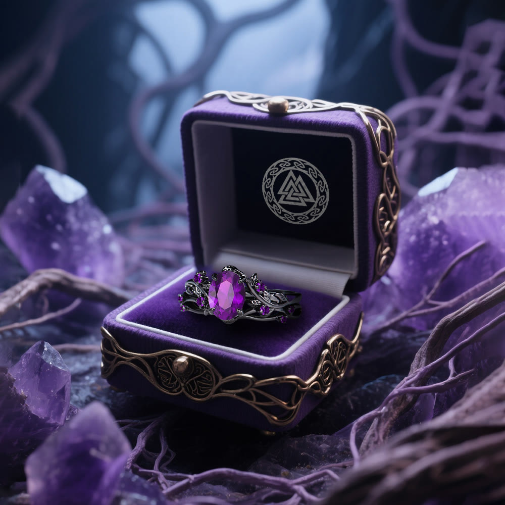 FREE Today: Midnight Amethyst Norse Vine Ring - image 4